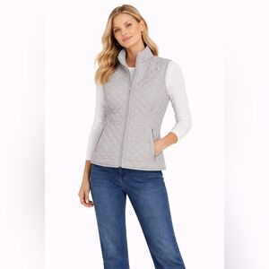 Women's Quilted Vest in Gray